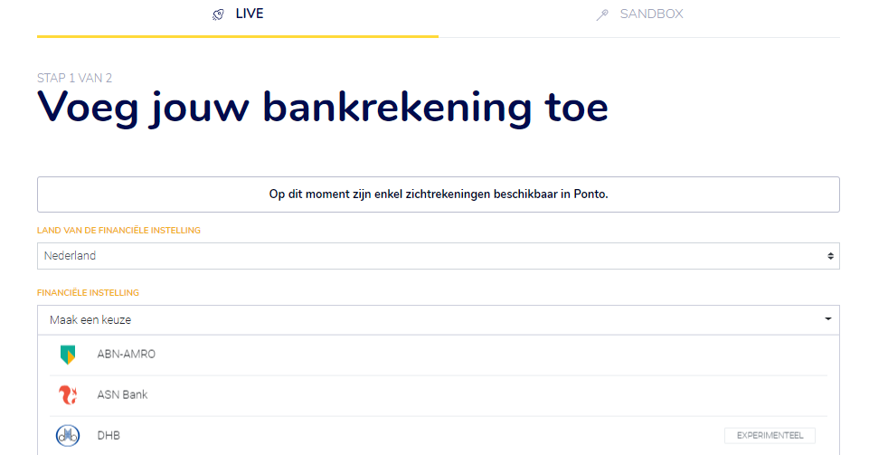 Ponto-voeg-jouw bankrekening-toe